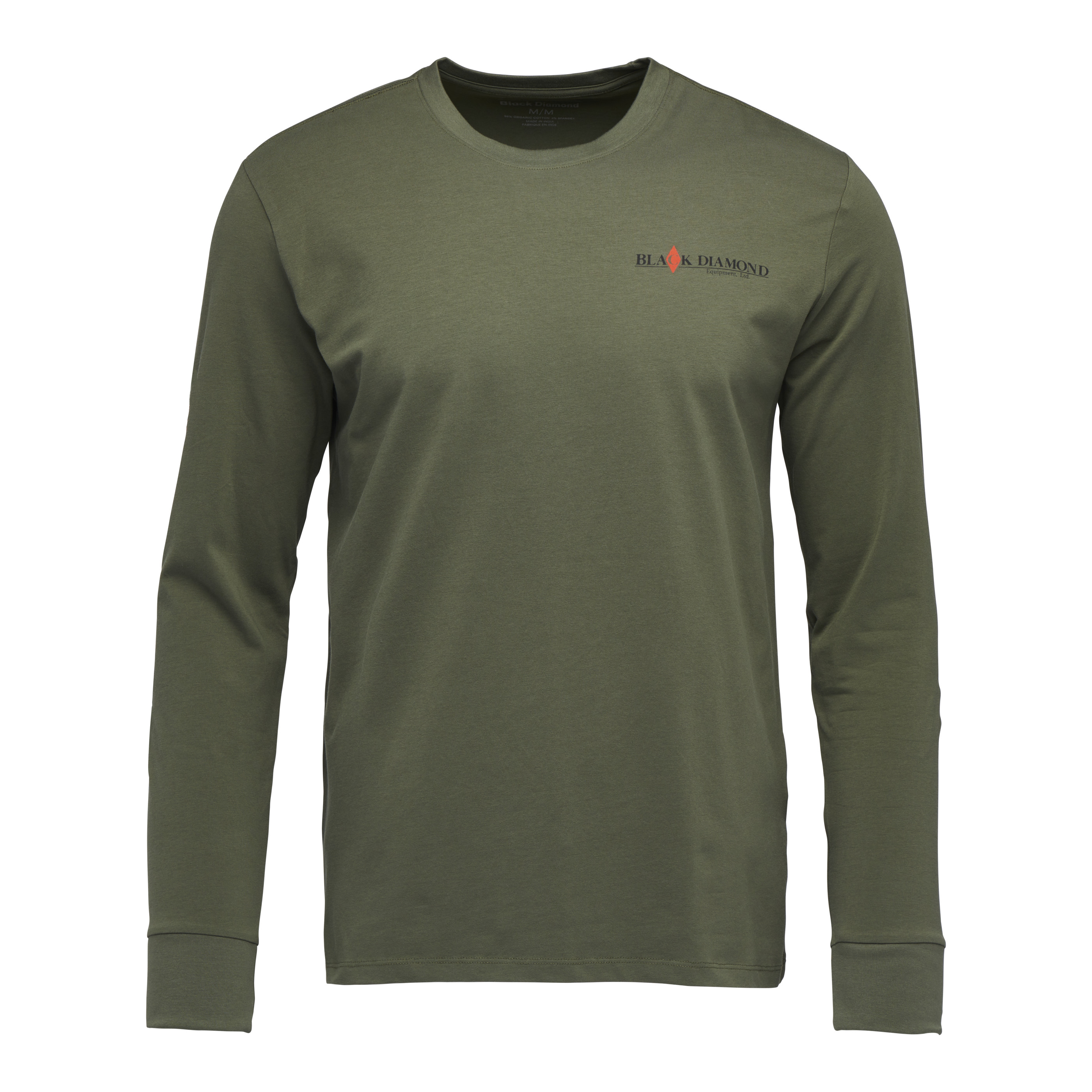Black Diamond Equipment Men's Heritage Wordmark Long Sleeve T-Shirt, Medium Tundra