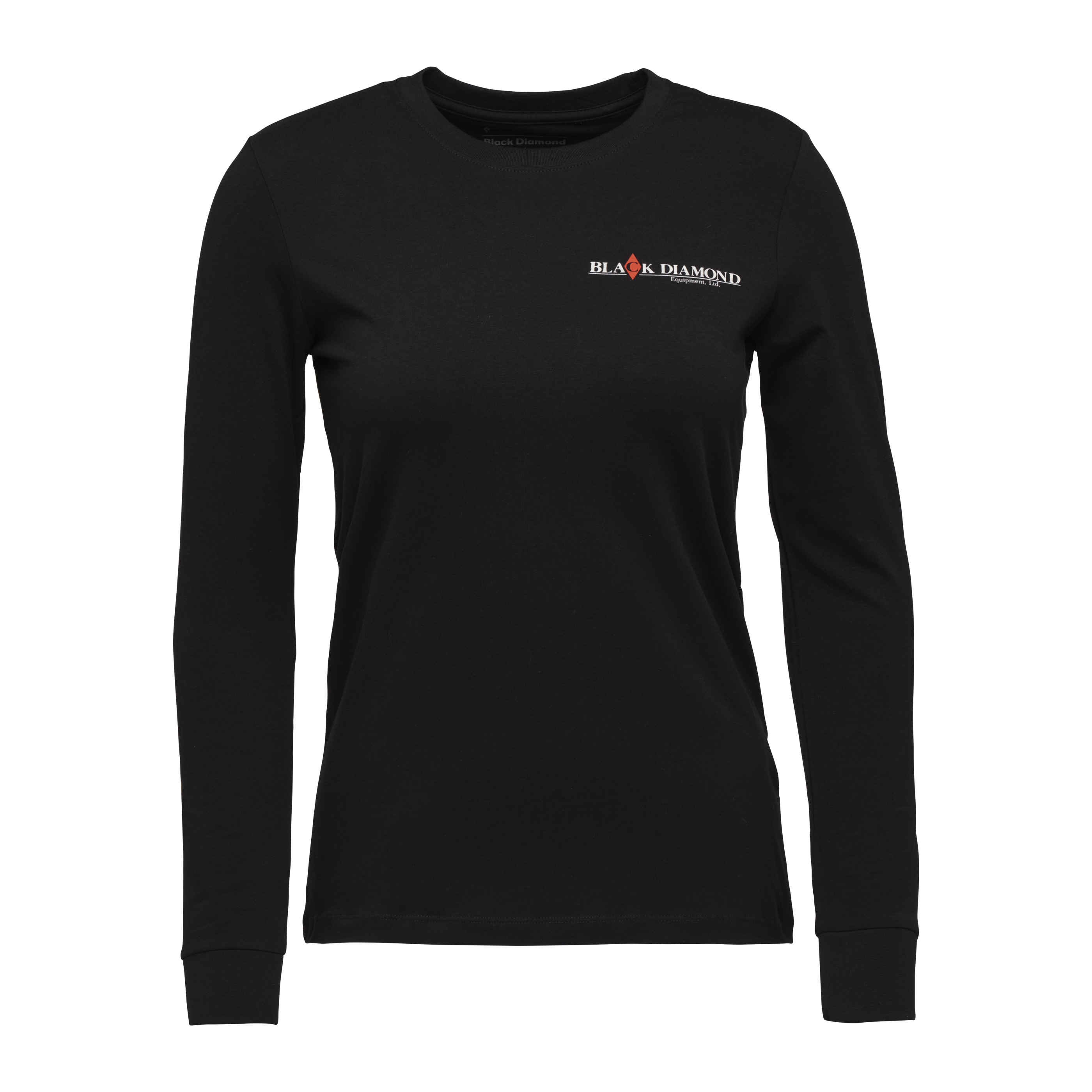 Black Diamond Equipment Women's Heritage Wordmark Long Sleeve T-Shirt, 2XL Black