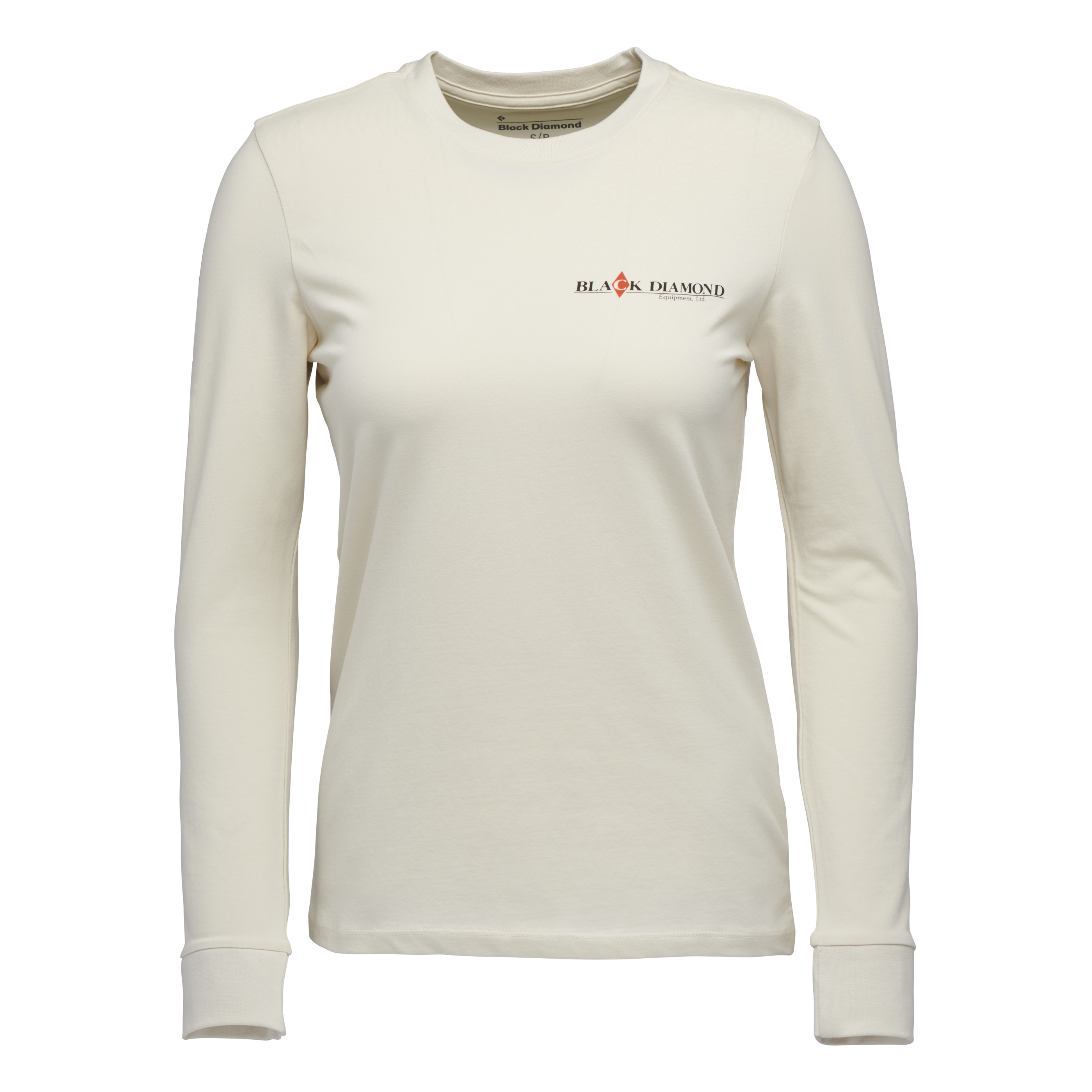 Black Diamond Equipment Women's Heritage Wordmark Long Sleeve T-Shirt, XL Off White