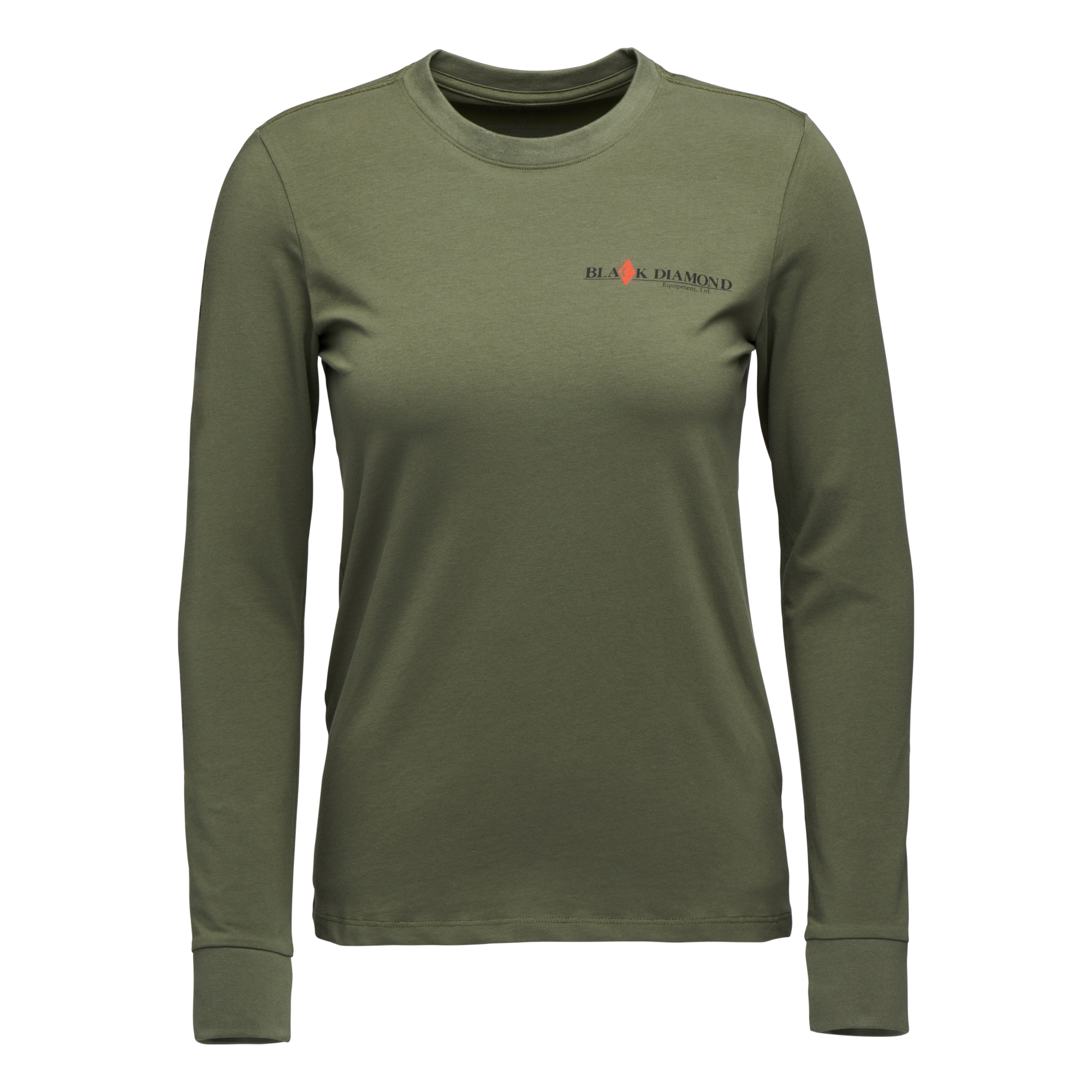 Black Diamond Equipment Women's Heritage Wordmark Long Sleeve T-Shirt, Medium Tundra