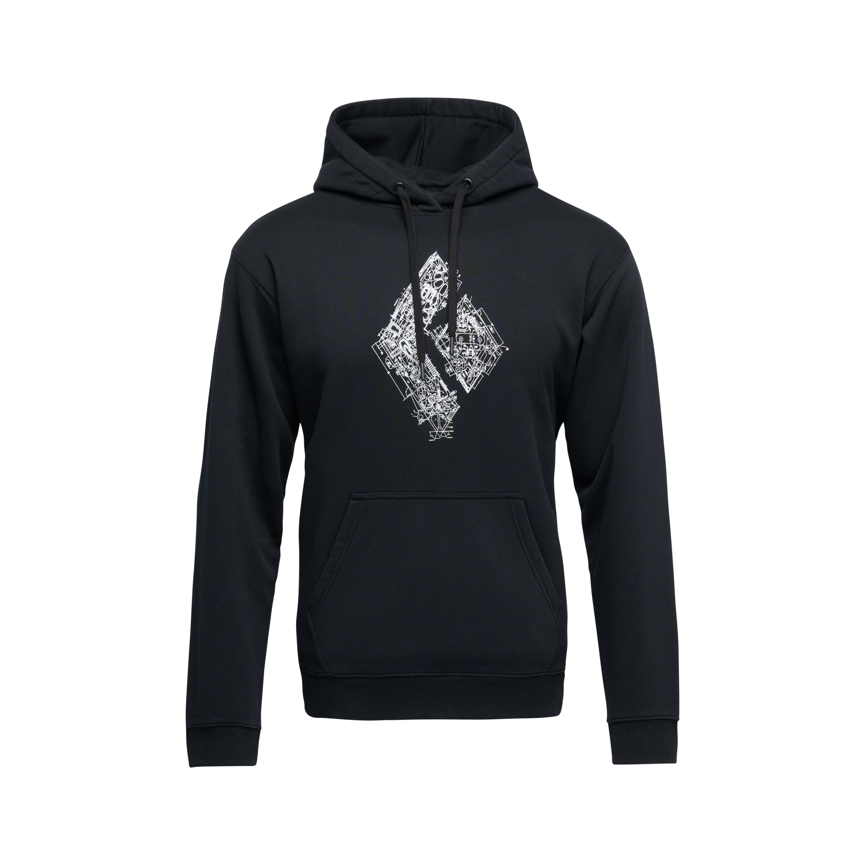 Black Diamond Equipment Men's Engineered Diamond Pullover Hoody, Small Black