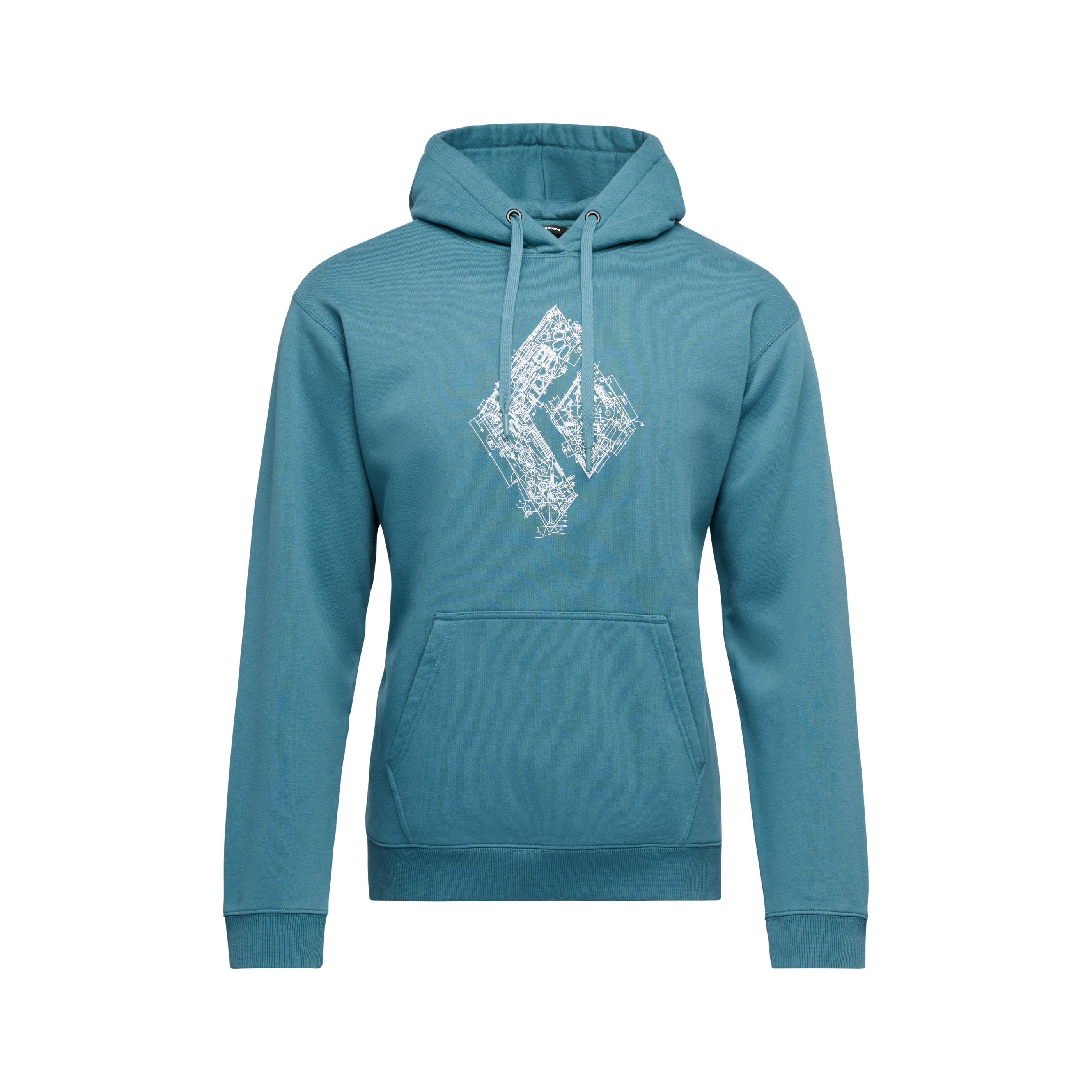 Black Diamond Equipment Men's Engineered Diamond Pullover Hoody, Large Creek Blue