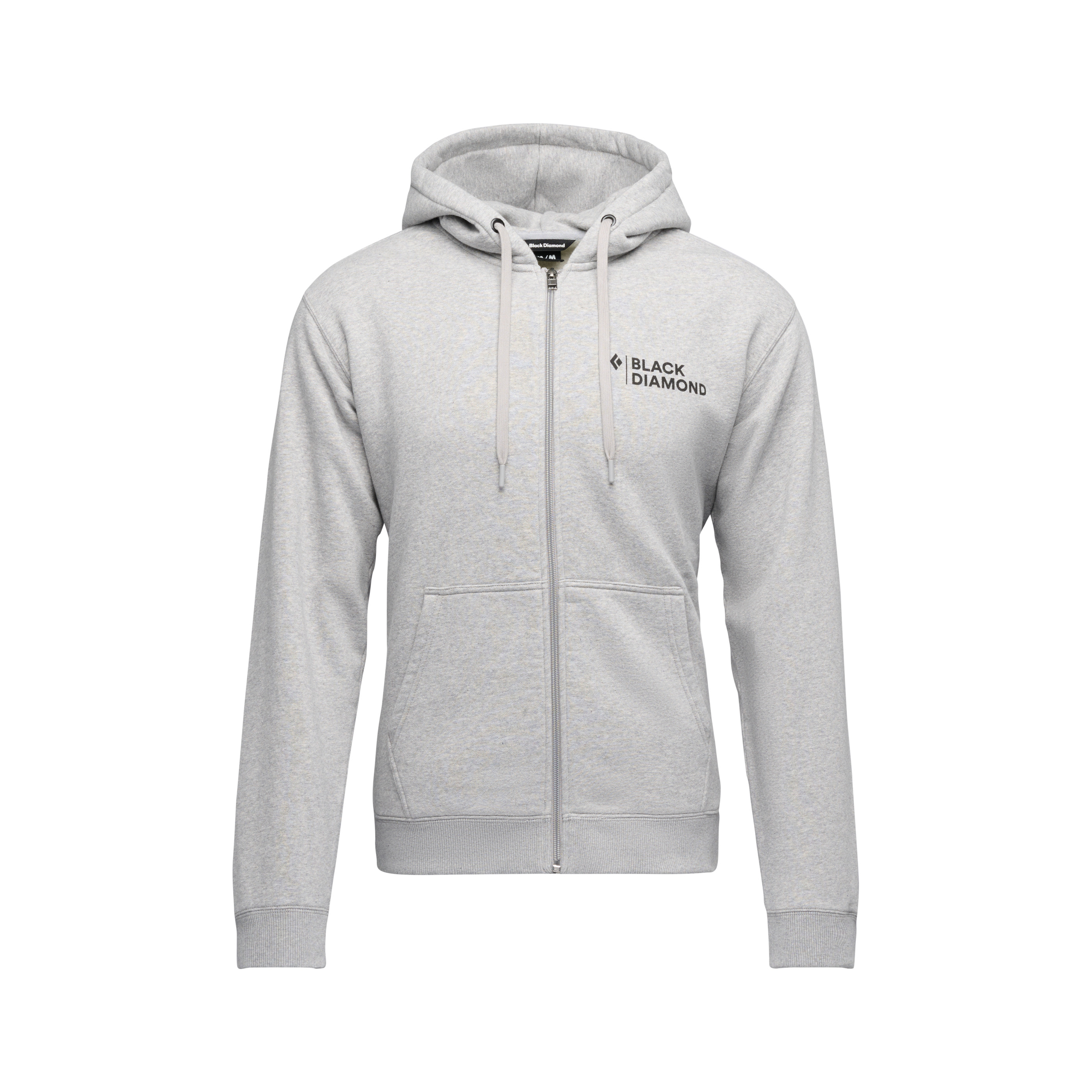 Black Diamond Equipment Men's Mini Stacked Full Zip Hoody, Small Nickel Heather