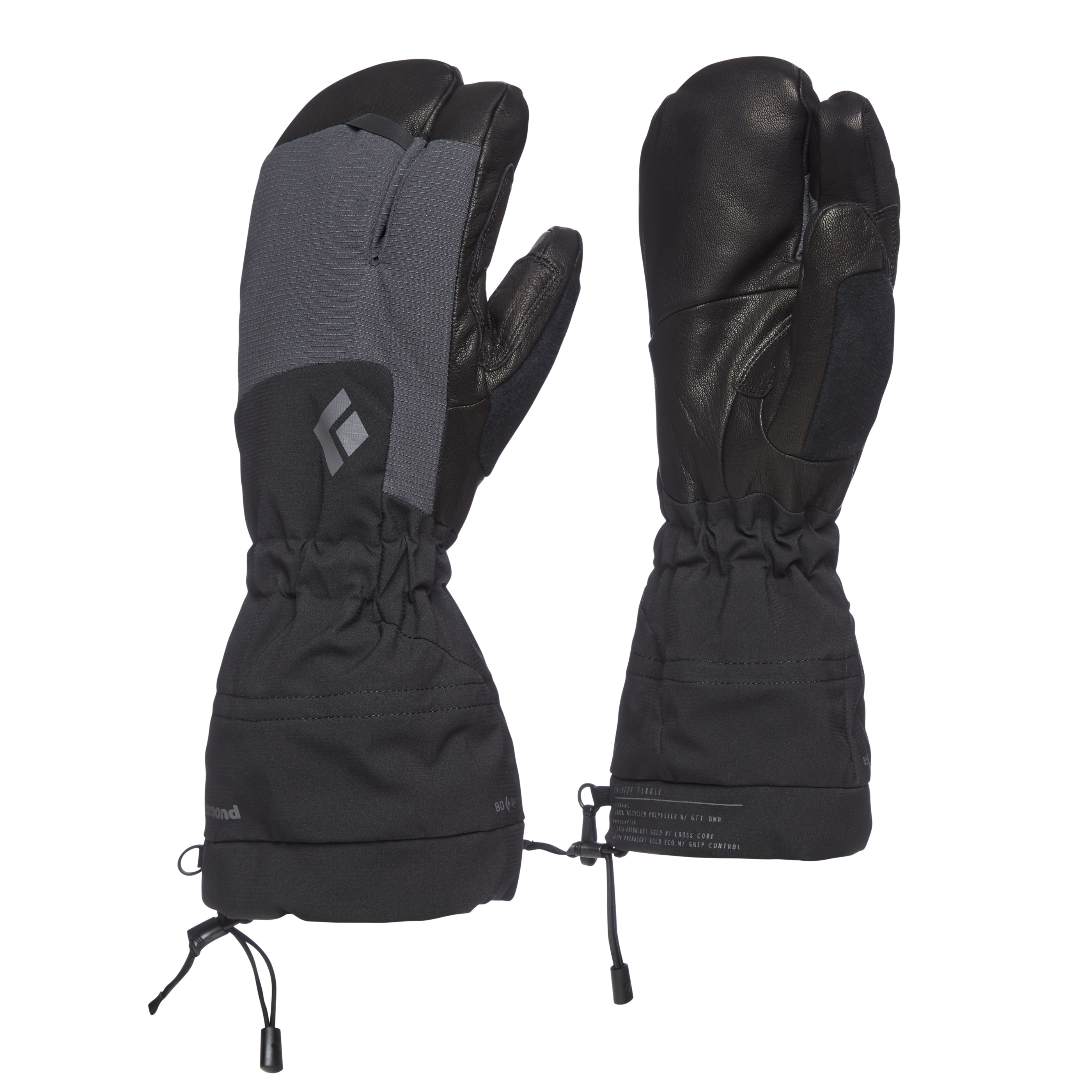 Black Diamond Equipment Men's Soloist Finger Gloves, Small Black