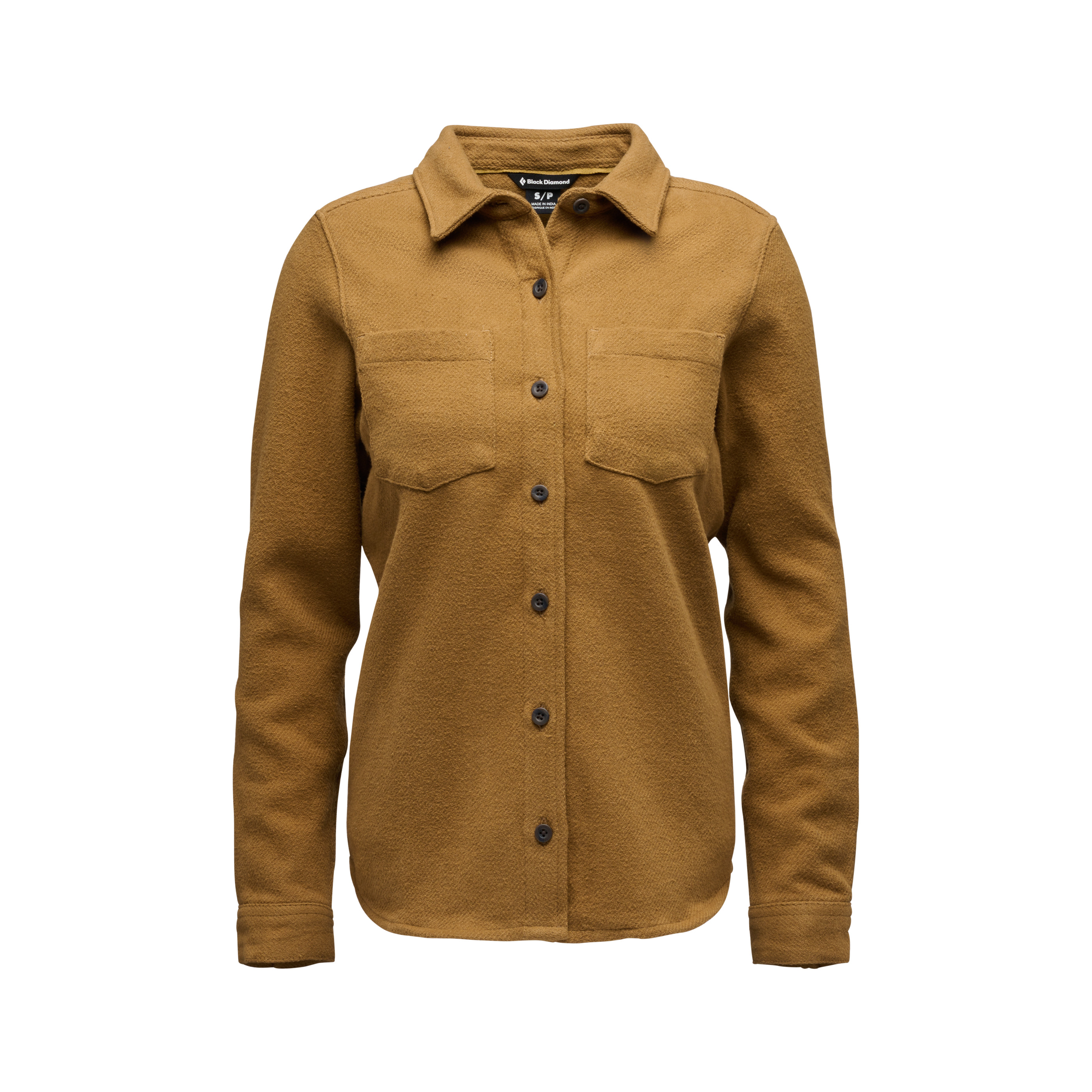 Black Diamond Equipment Women's Project Heavy Flannel Shirt, Large Flax