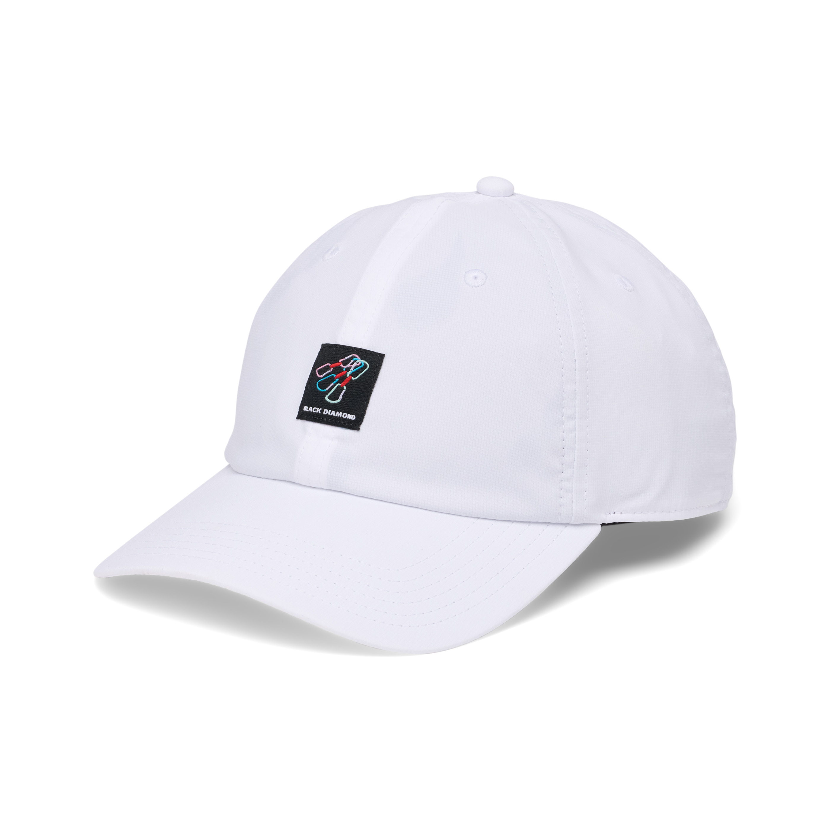 Black Diamond Equipment Synthetic Dad Hat White/Black Woven Quickdraws Patch