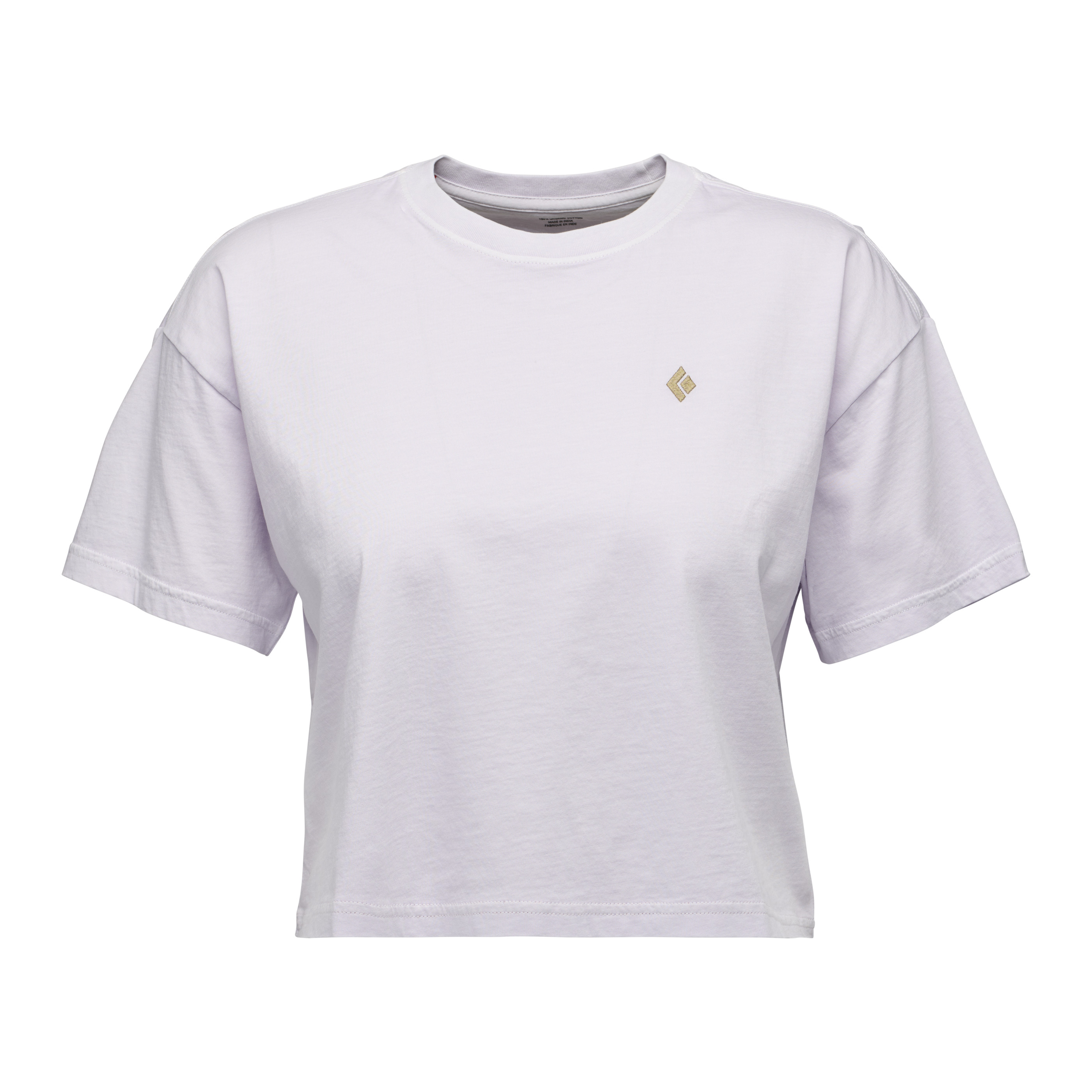 Black Diamond Equipment Women's Diamond Crop Short Sleeve T-Shirt, Large Soft Lilac