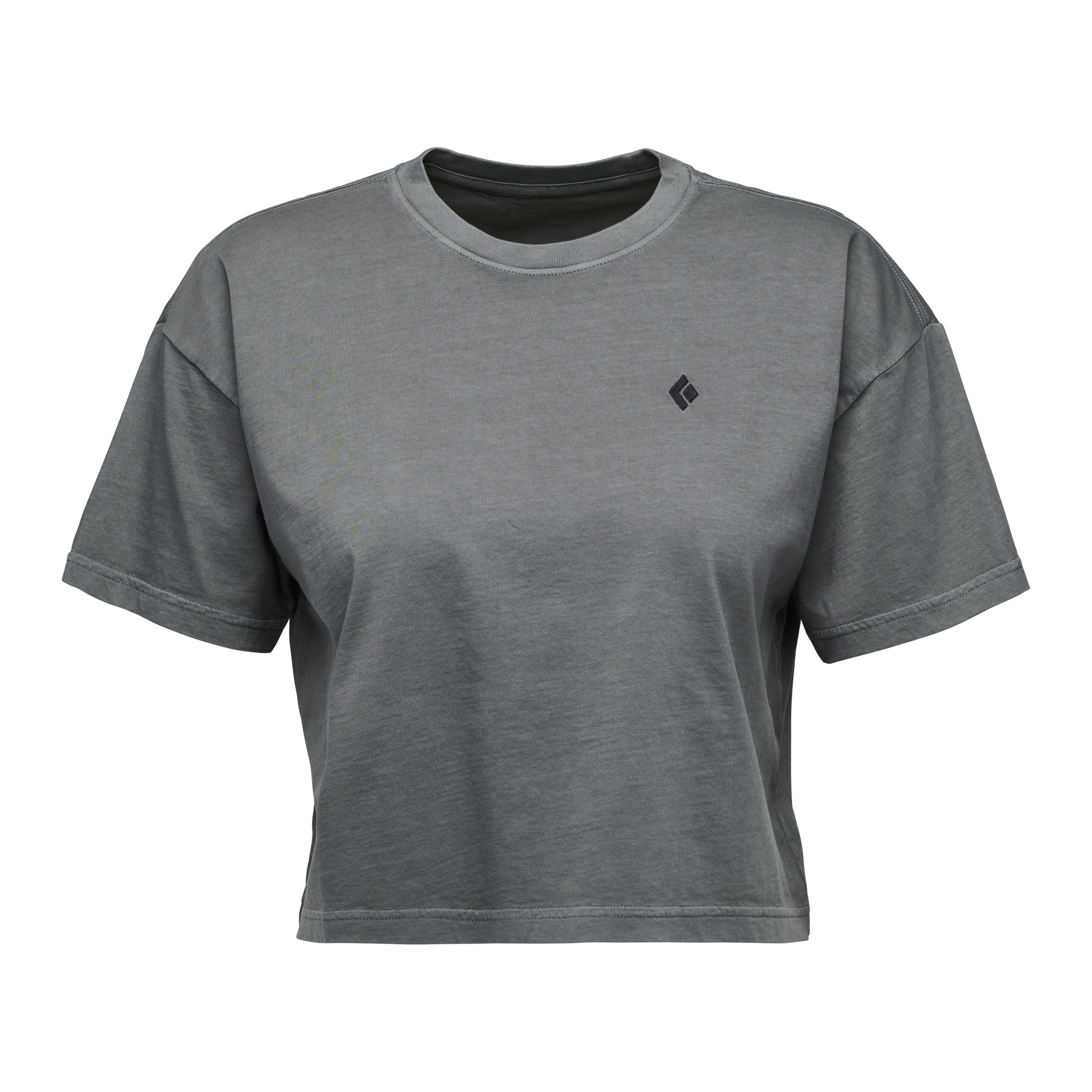 Black Diamond Equipment Women's Diamond Crop Short Sleeve T-Shirt, Medium Charcoal