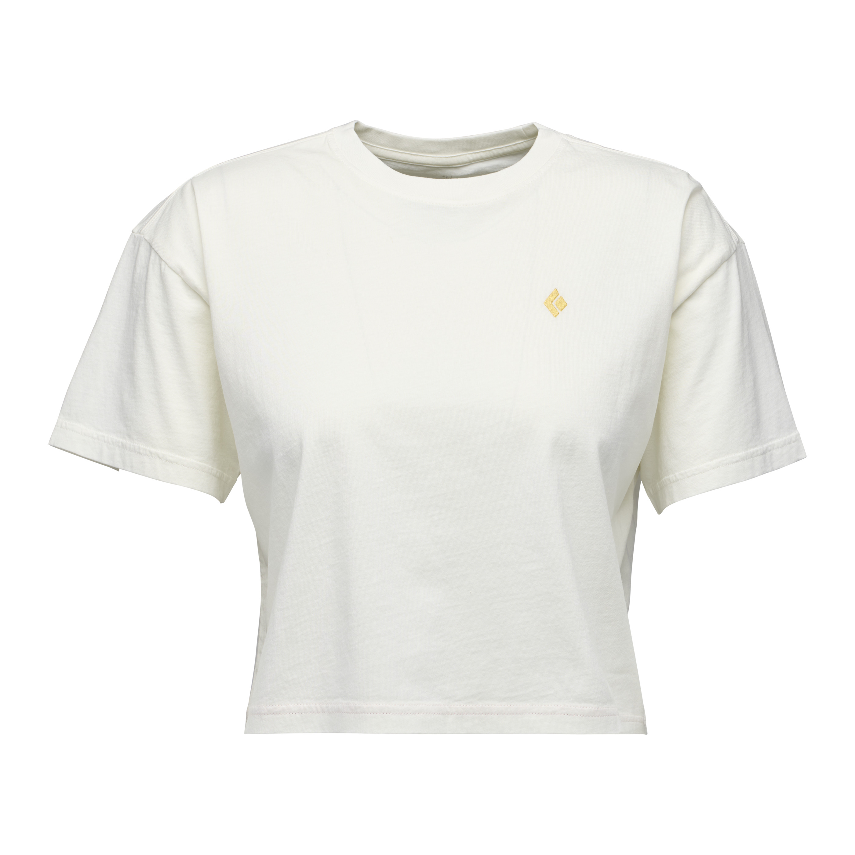 Black Diamond Equipment Women's Diamond Crop Short Sleeve T-Shirt, Medium Off White