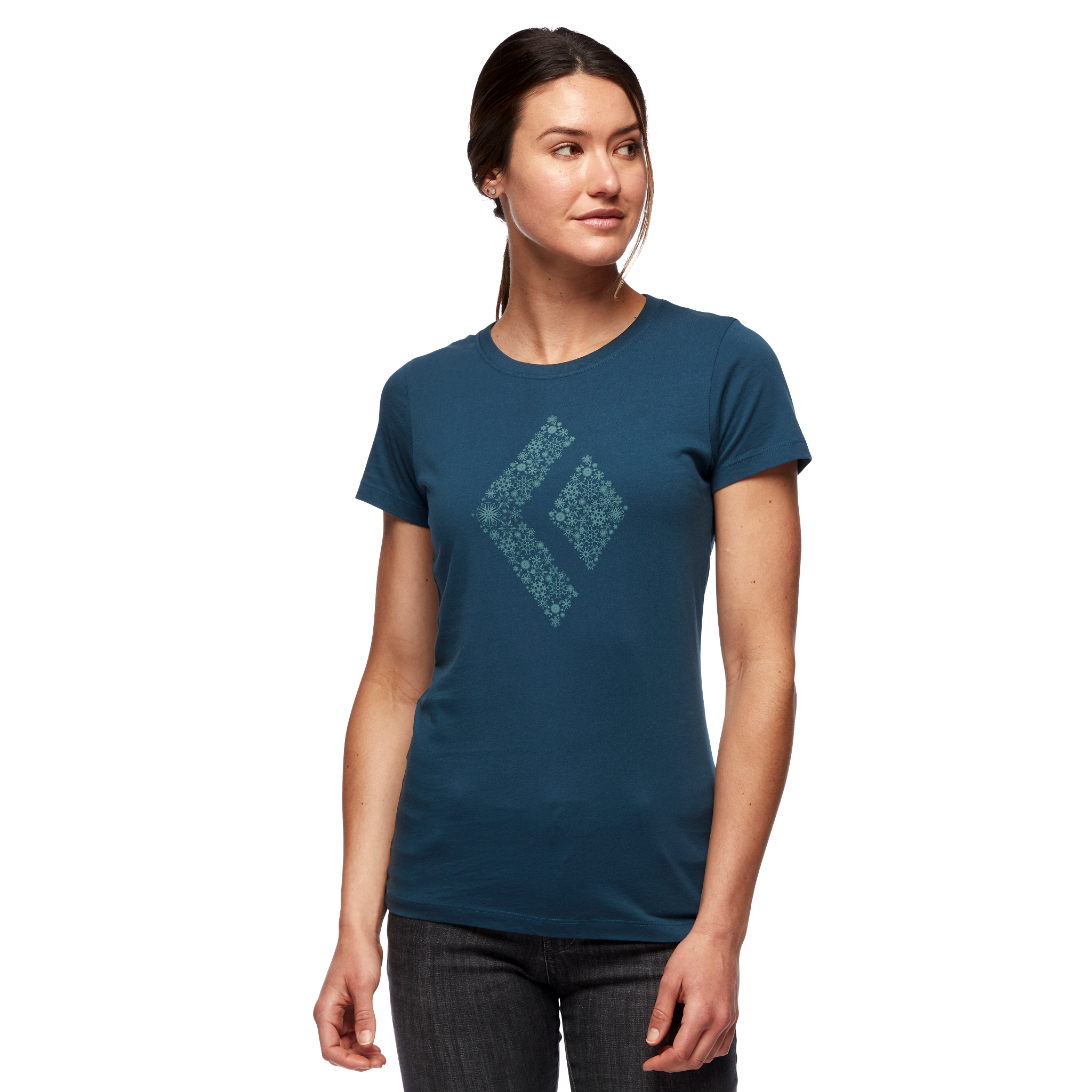 Black Diamond Equipment Women's Snow Diamond T-Shirt, Large Azurite