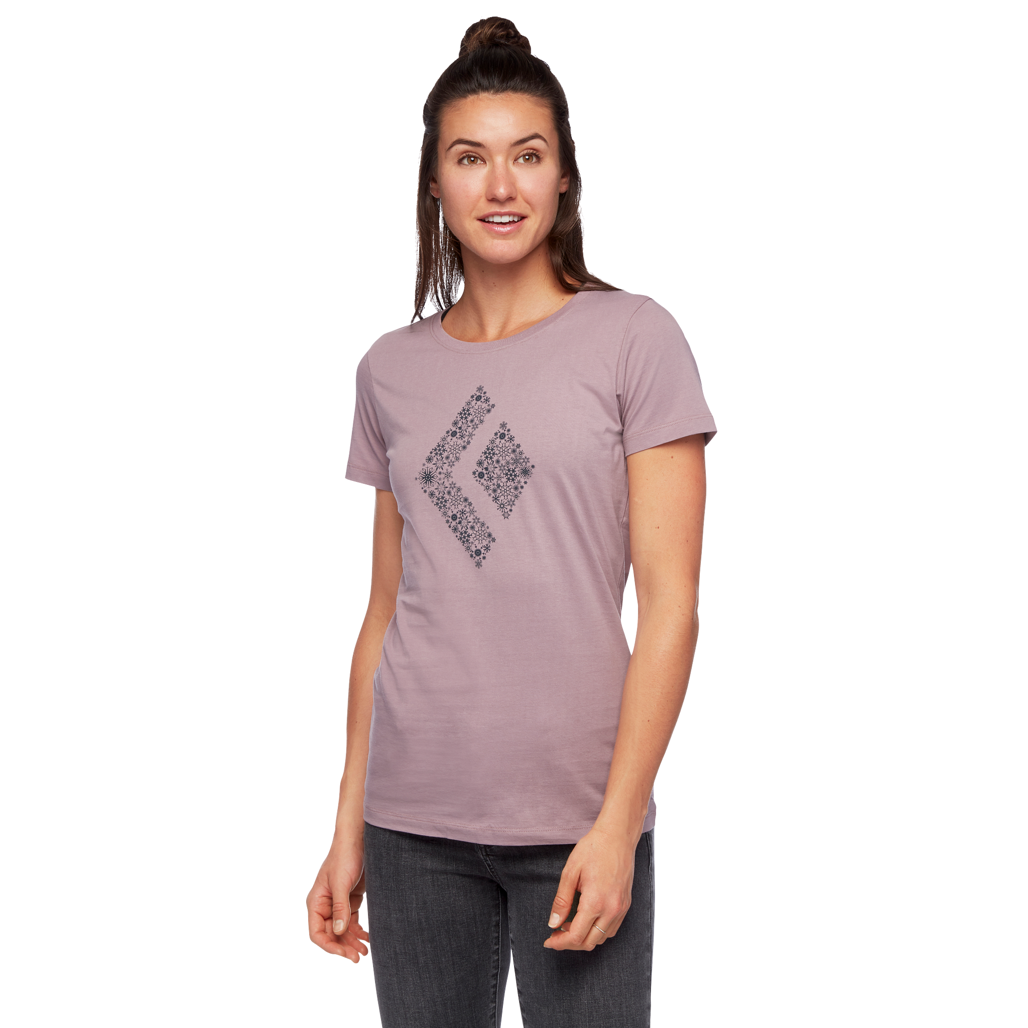 Black Diamond Equipment Women's Snow Diamond T-Shirt, Large Wood Violet