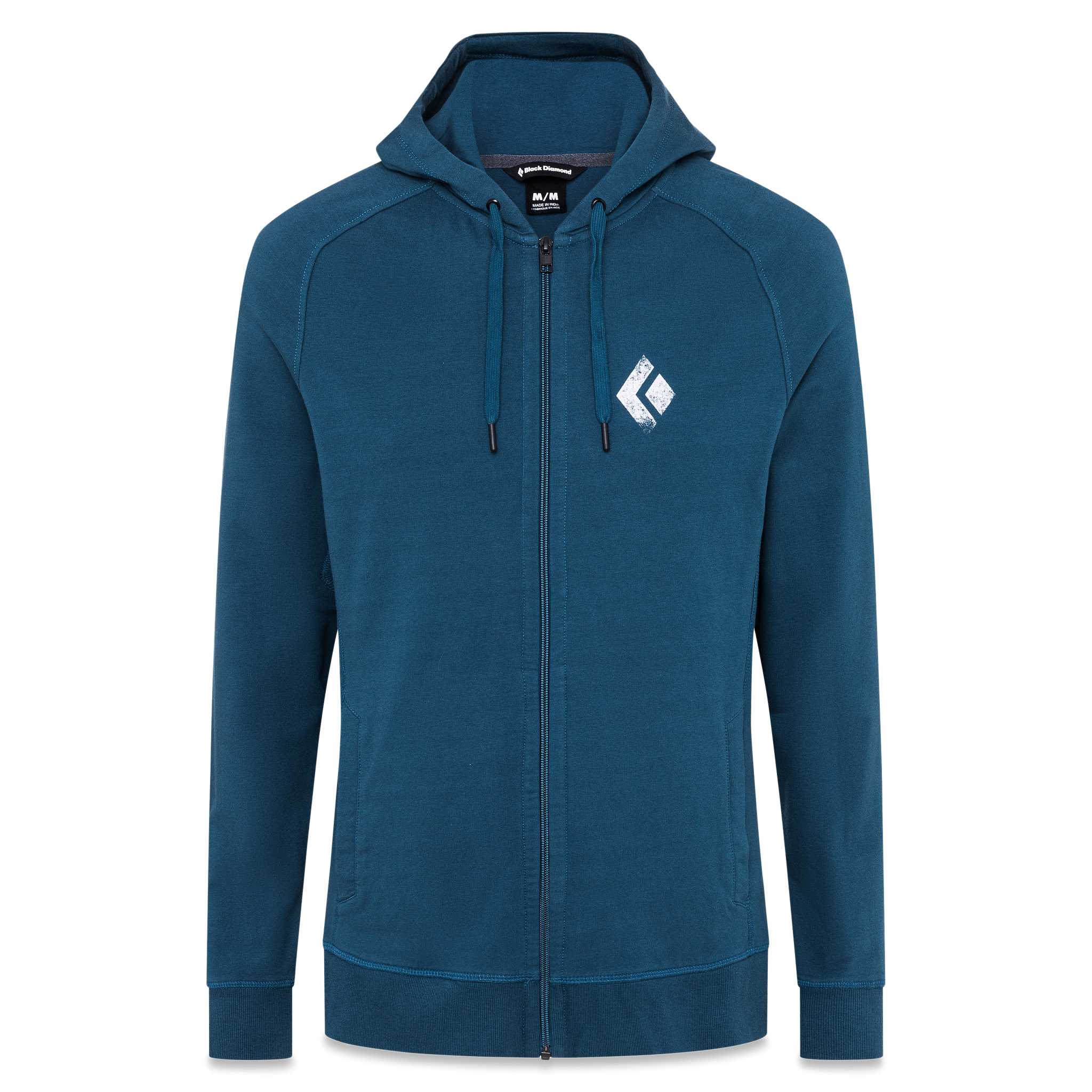 Black Diamond Equipment Men's Chalked Up Zip Hoody, Medium Azurite