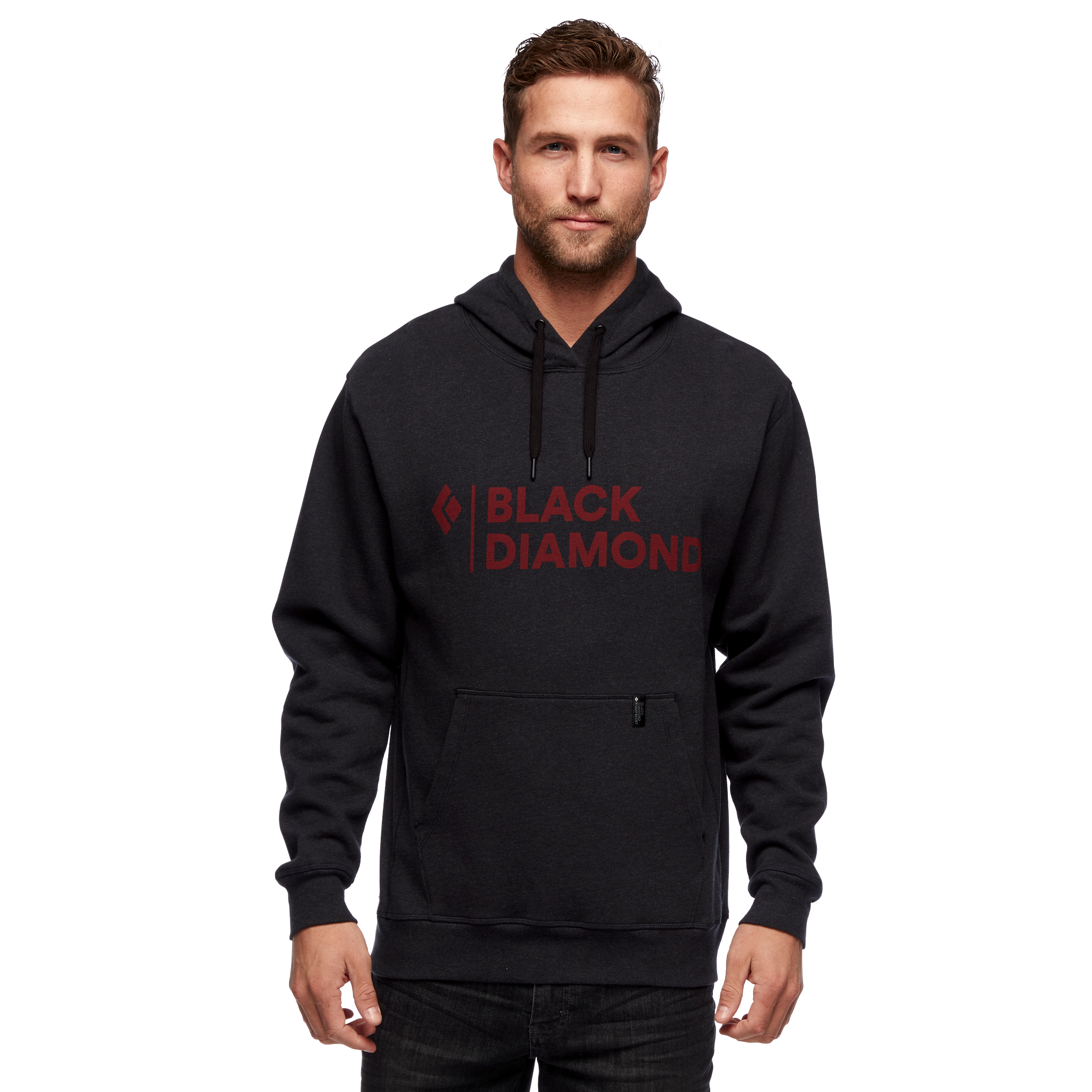 Black Diamond Equipment Men's Stacked Logo Hoody, XL Black/Heather
