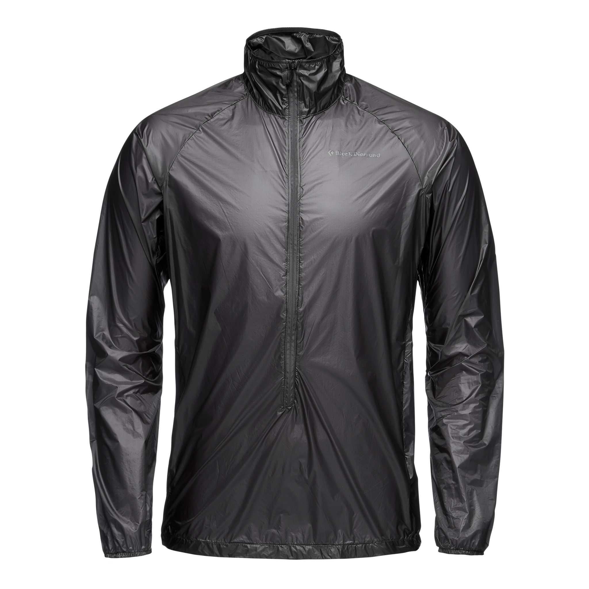 Black Diamond Equipment Men's Deploy Wind Shell Jacket, Large Black