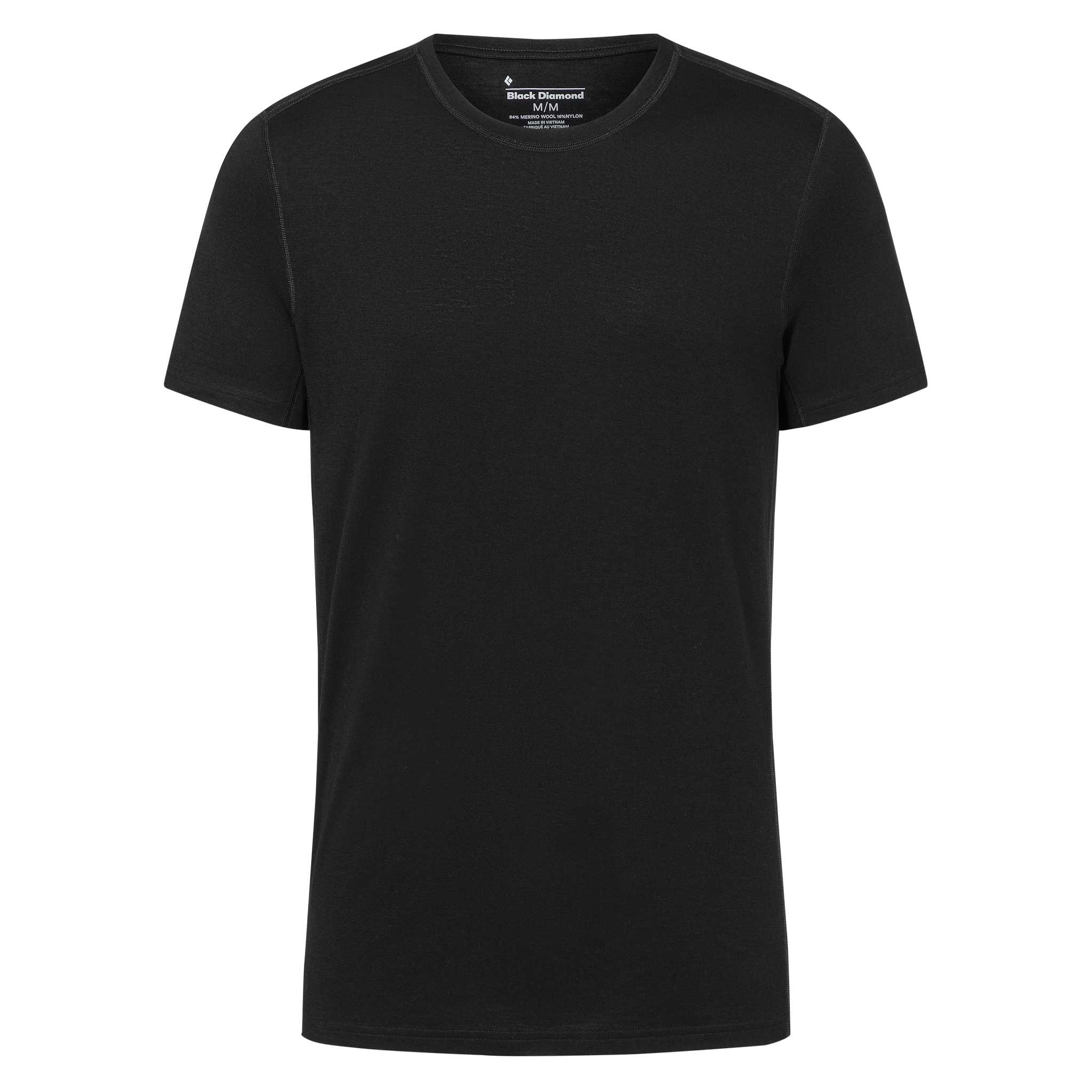 Black Diamond Equipment Men's Flux Merino T-Shirt , Medium Black