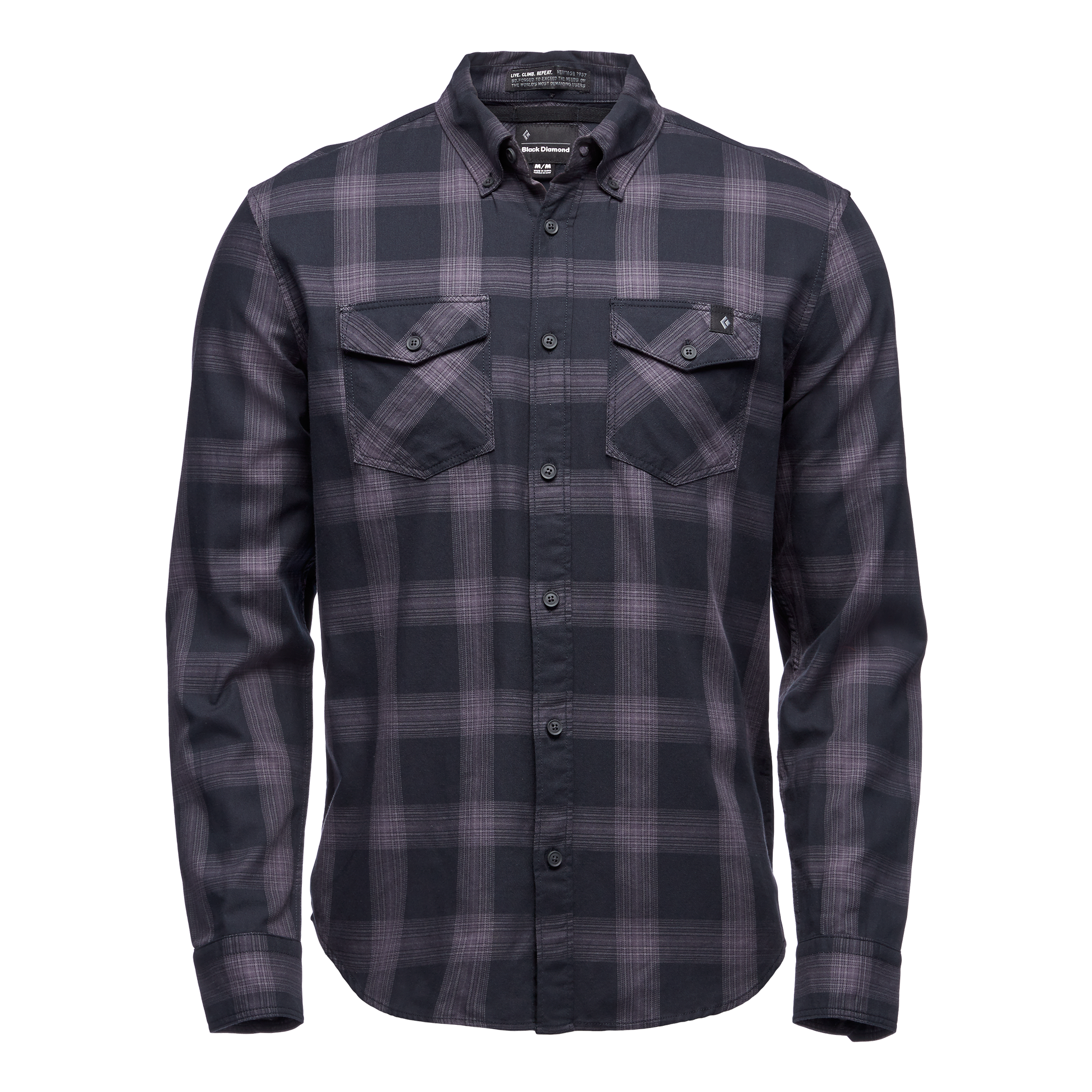 Black Diamond Equipment Men's Long Sleeve Benchmark Shirt, Small Black/Anthracite/Carbon