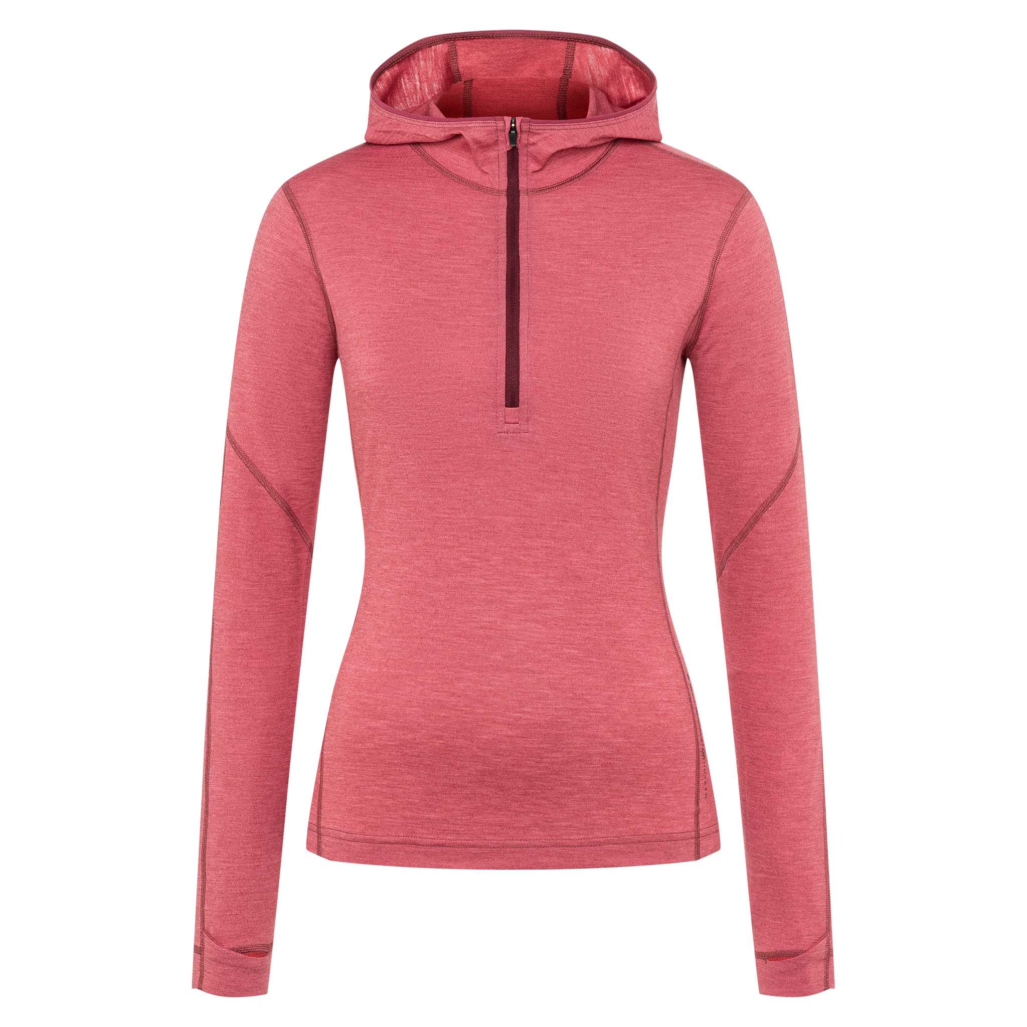 Black Diamond Equipment Women's Solution 150 Merino Quarter Zip Hoody, Large Wild Rose