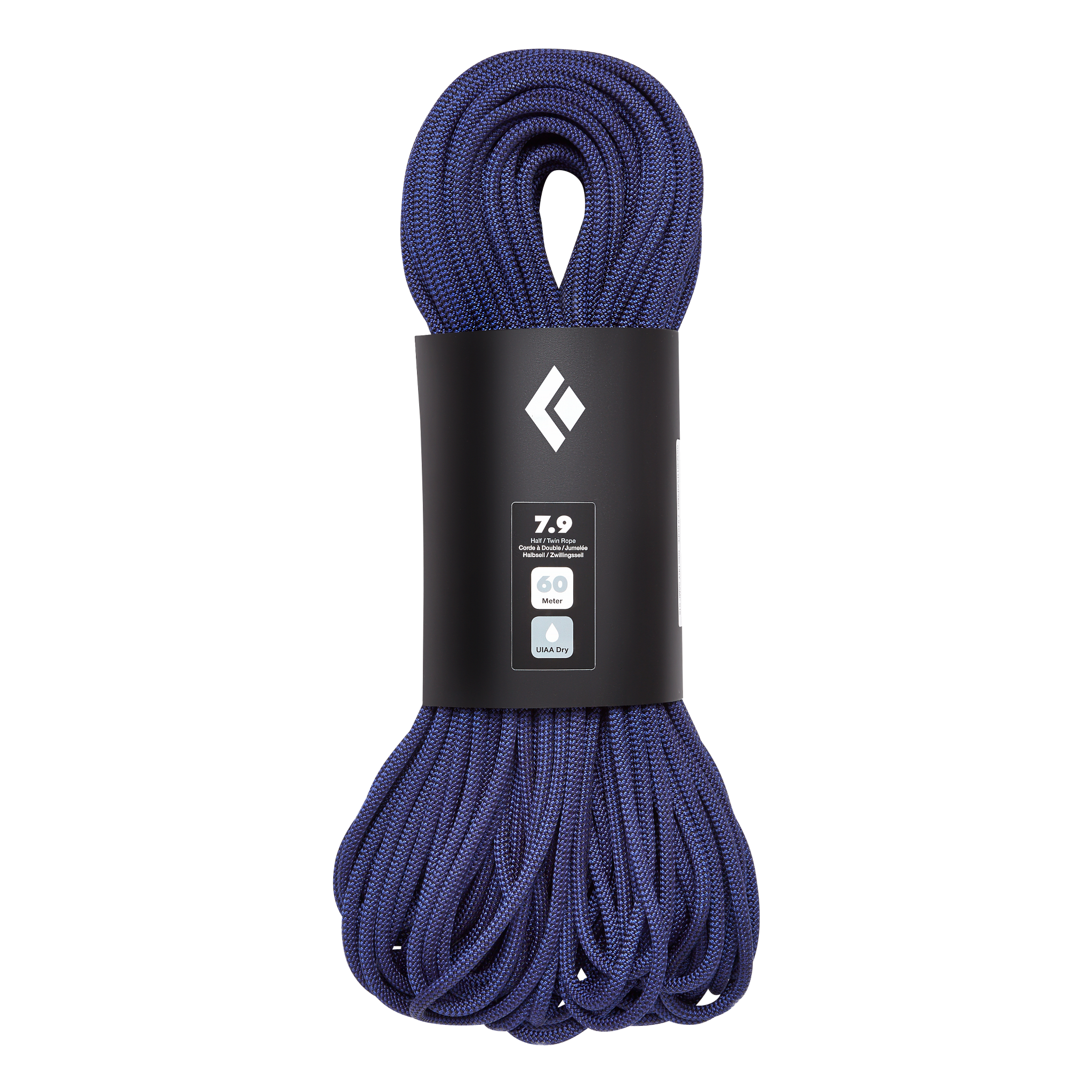 Black Diamond Equipment 7.9 Dry Climbing Rope, in Purple, 70m