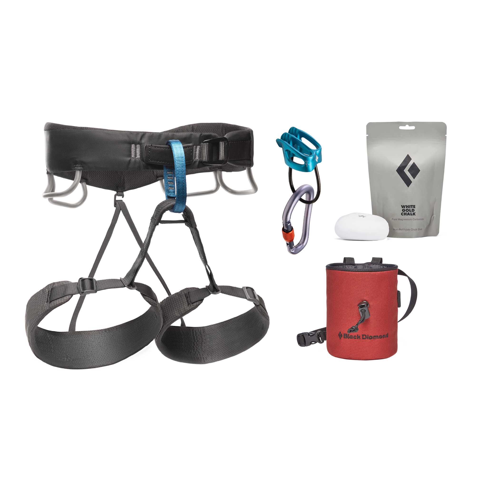Black Diamond Equipment Momentum Climbing Harness - Men's Package, Medium Anthracite