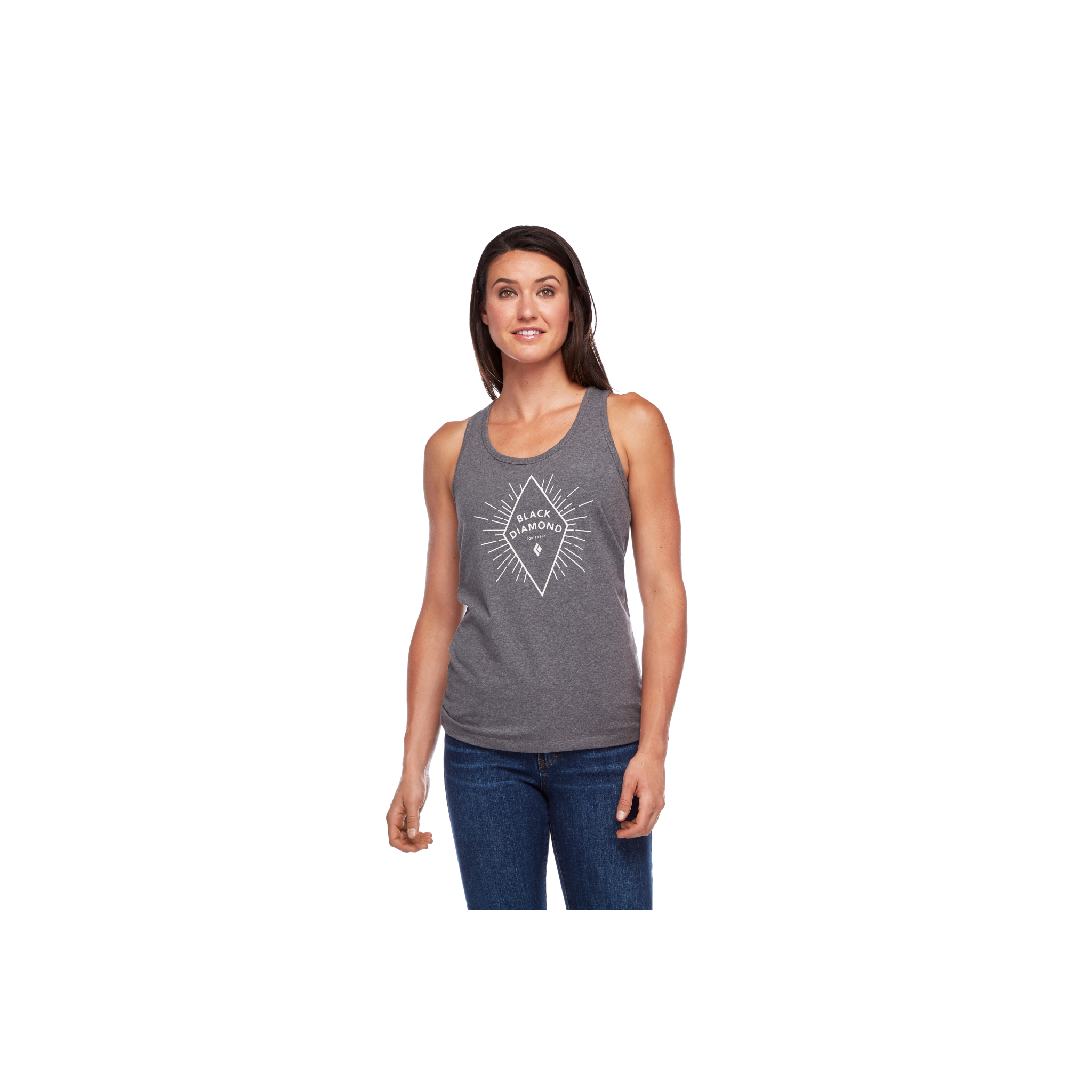 Black Diamond Equipment Women's Rays Tank Top, Small Charcoal Heather