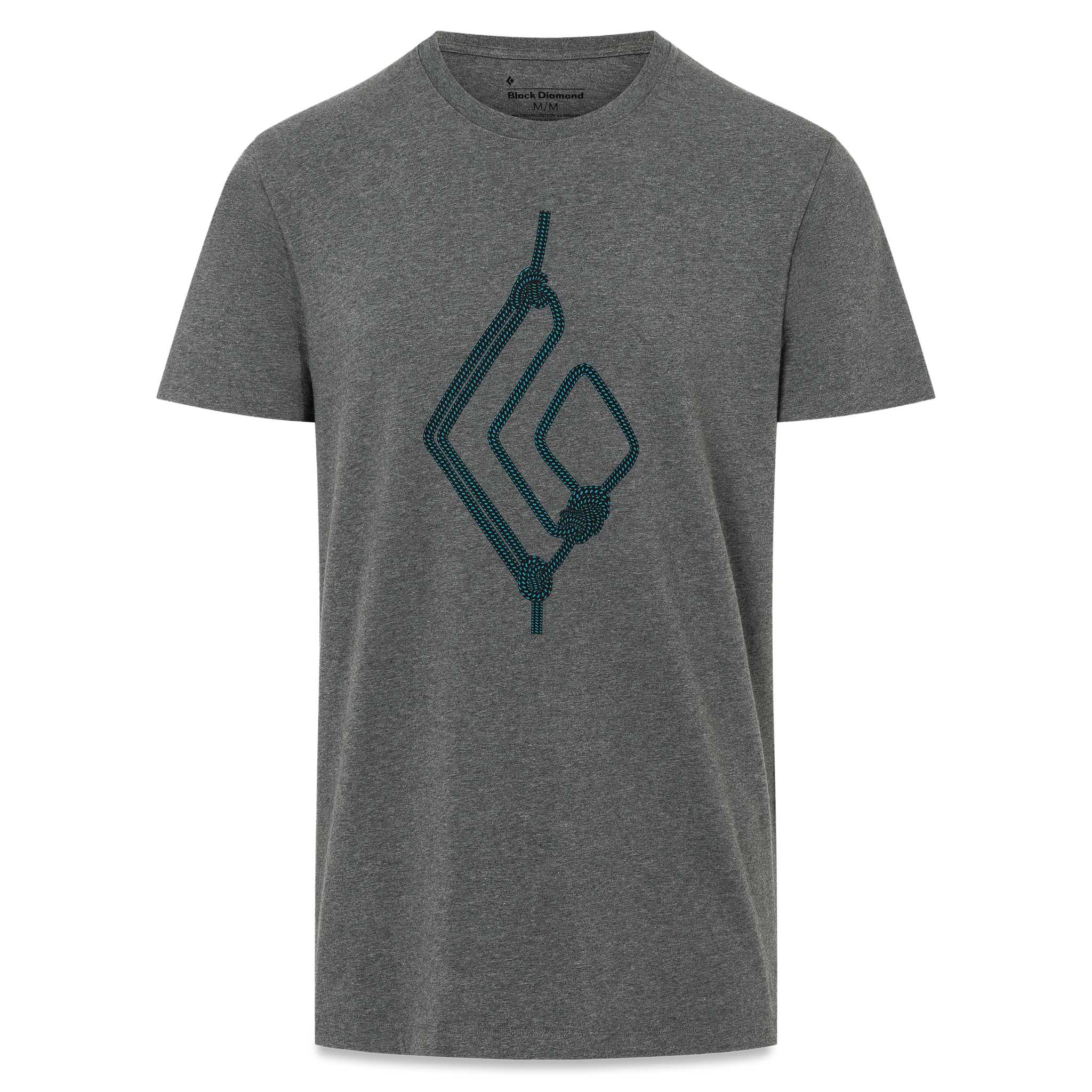 Black Diamond Equipment Men's Rope Diamond T-Shirt, Small Charcoal Heather