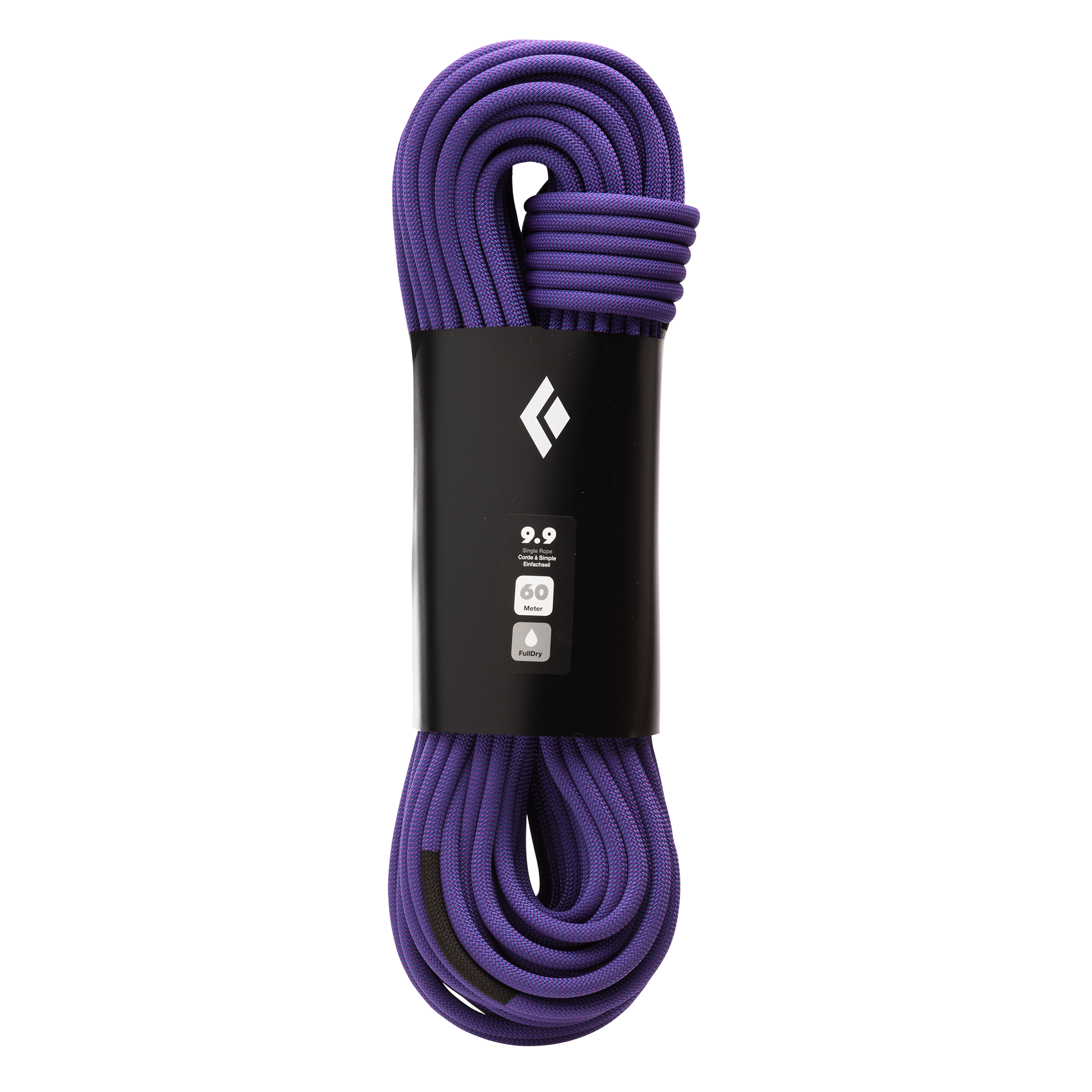 Black Diamond Equipment 9.9 FullDry Climbing Rope 60m Dual Purple