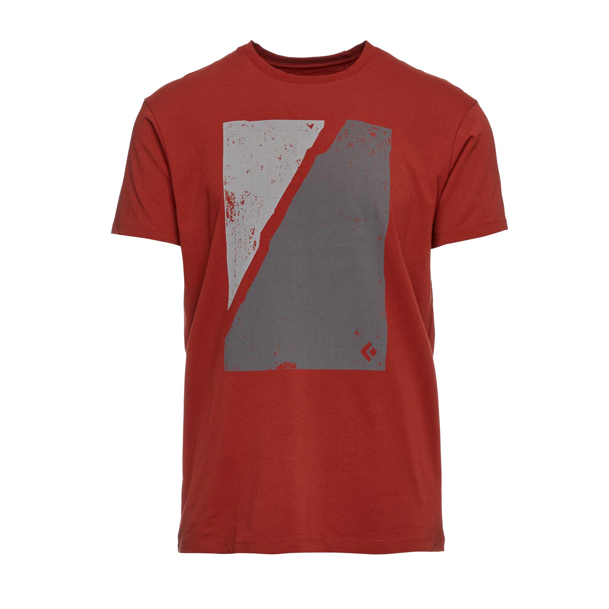 Black Diamond Equipment Men's Block Print Mountain T-Shirt, Large Red Rock