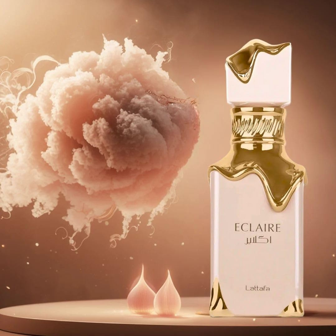 Lattafa Eclaire Eau de Parfum Spray for Women, 3.4 Ounce