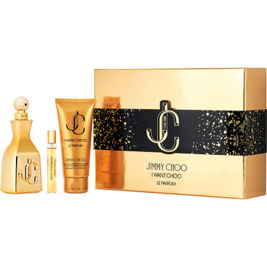 Jimmy Choo I Want Choo Le Parfum Parfum Spray 3.4 oz & Body Lotion 3.4 oz & Parfum Spray 0.25 oz Mini