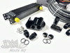 Universal 10 Row Oil Cooler Kit - Black Cutter Hose, AN Fittings & Filter Mount
