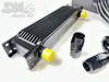 Universal 10 Row Oil Cooler Kit W/ Black S/S or Nylon Braid E85 Hose & AN Fittings