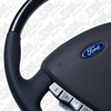 Retro Ford FPV FG Falcon Steering Wheel Black Leather Black Stitching Carbon Fibre OEM Style FG-OEM-BLK-ST-CF