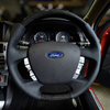 Retro Ford FPV FG Falcon Steering Wheel Black Leather Black Stitching Carbon Fibre OEM Style FG-OEM-BLK-ST-CF
