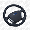 Retro Ford/FPV FG Falcon Steering Wheel Black Leather White Stitching Flat Bottom FG-FB-WHT-ST