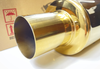 HRP Cannon Muffler (Gold Finish) 2.5" Inlet, 3.5" Tip