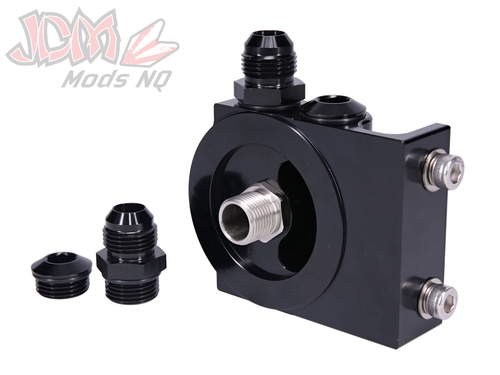 Raceworks Billet 4 Port Side Entry Remote Oil Filter Mount 3/4"-16 Raceworks Billet 4 Port Side Entry Remote Oil Filter Mount 3/4"-16