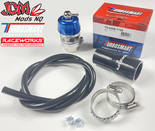 Turbosmart/Raceworks Vee Port Pro BOV Kit Suits 25-38mm (Blue)