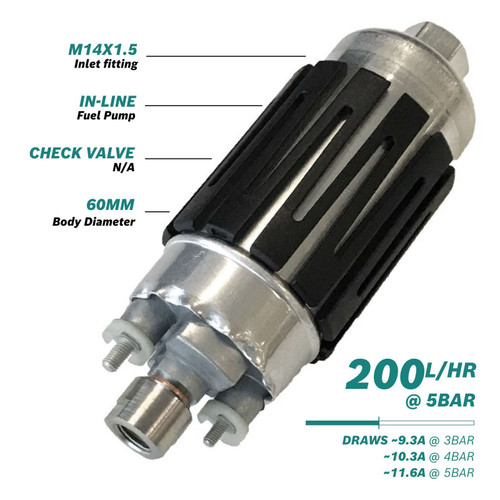 Bosch Motorsport  200l/h @5bar In-line Fuel Pump 0 580 464 201 Bosch Motorsport  200l/h @5bar In-line Fuel Pump 0 580 464 201