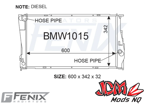 FENIX OEM Replacement Radiator Suits BMW 3 Series E90 E91 E92 Diesel