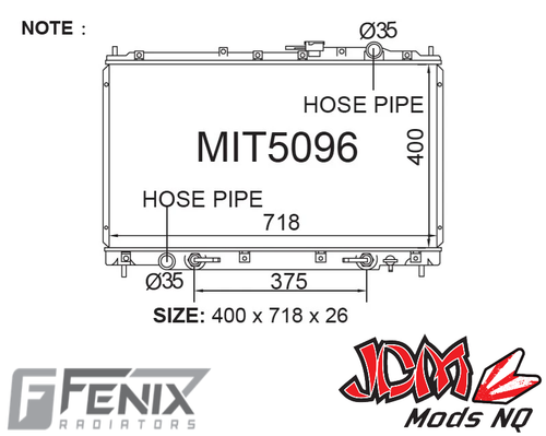 FENIX OEM Replacement Radiator Suits Mitsubishi Verada