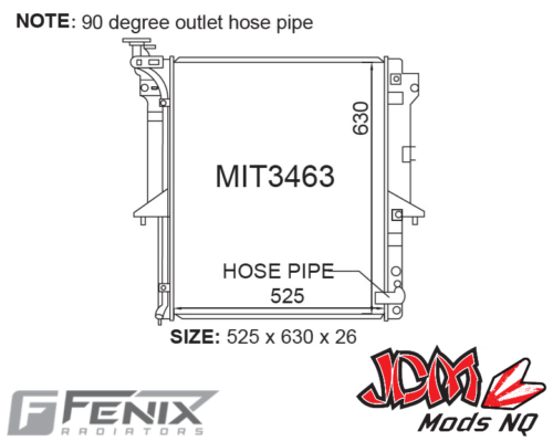 FENIX OEM Replacement Radiator Suits Mitsubishi Triton ML MN