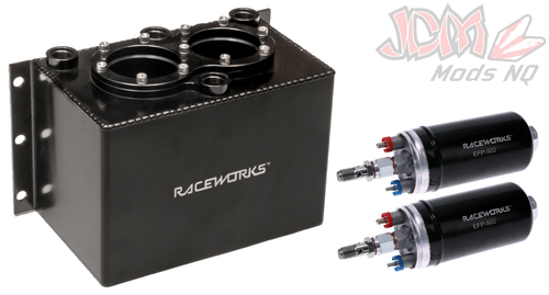 Raceworks Surge Tank Kit with ALY-159BK and twin EFP-502 044 Pumps - 3L