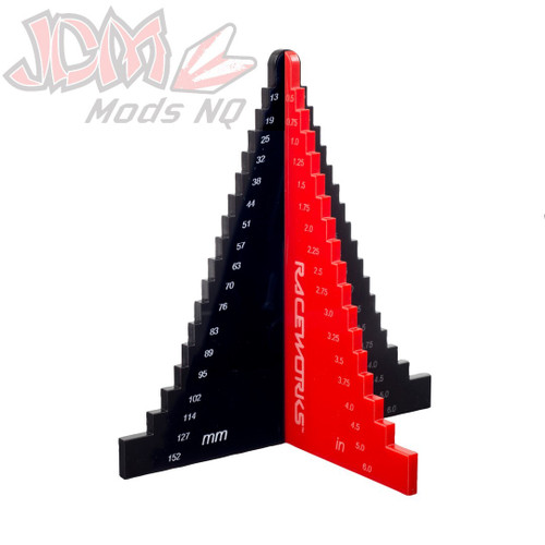 Raceworks Black/Red Silicone Hose Gauge RWT-018
