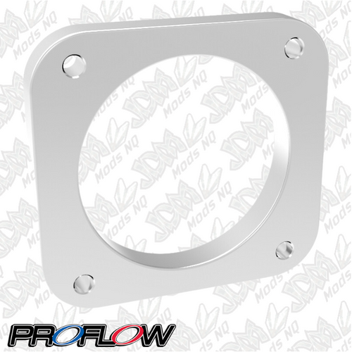 Proflow Throttle Body Adapter, Weld-on Flange, Billet Aluminium, Natural, 80mm Bore Size, 12mm Thick PFETBP80