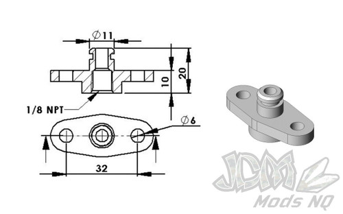 Raceworks OEM Fuel Rail FPR Adaptor AN-6 For Subaru/Nissan/Mazda Raceworks OEM Fuel Rail FPR Adaptor AN-6 For Subaru/Nissan/Mazda