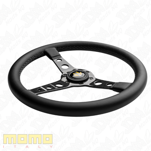 Momo Prototipo 6c Carbon Black Leather 350mm Steering Wheel