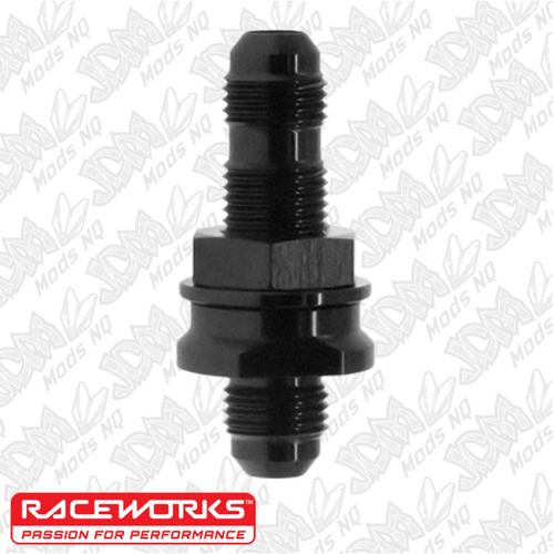 Raceworks AN Bulkhead Insert Fitting - Suits Raceworks RWF-838 Bulkhead Plates RWF-836