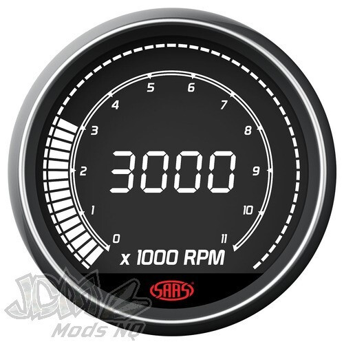 Tachometer 0-11K Shiftlite 3 1/2" 89mm In Dash Muscle Digital Series