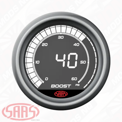 SAAS Boost Gauge Diesel 0-60psi 52mm Muscle Digital Series 12V