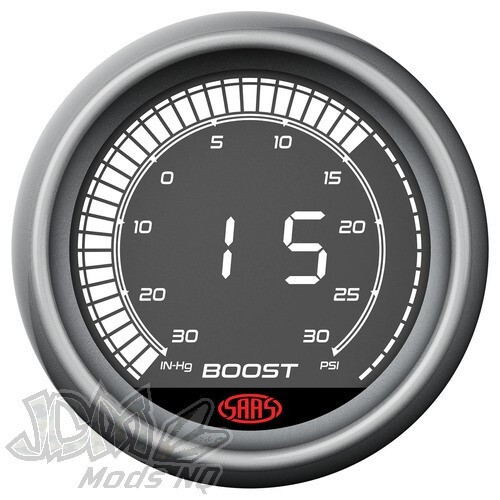 Boost and Vacuum Gauge 30inHg-30psi 52mm Muscle Digital Series